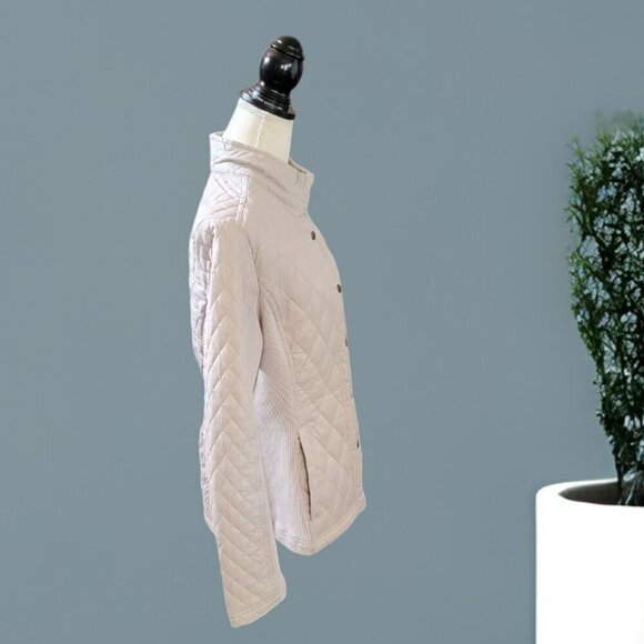 Merona Tan Long Sleeve Puffer and Fabric Jacket in Size Large - Picture 3 of 5